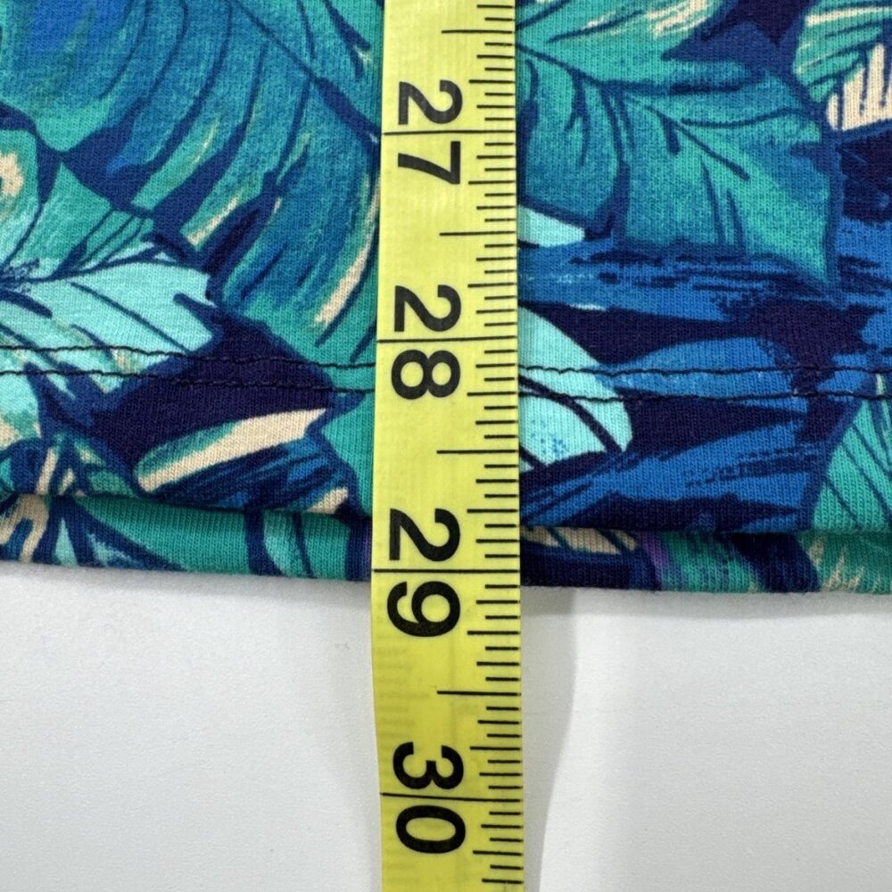 Catherines Suprema Tropical T Shirt Women's 2X Short Sleeve Blue V Neck NEW - Picture 6 of 11